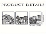 CIFbuy3pcs/aet Minimalist Mountain Landscape Metal Wall Art Square Hollow-Out Panels, Mesmerizing 37234795