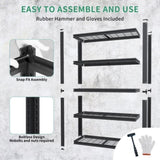 72"H 5-Tier Adjustable Heavy Duty Shelving Mesh Storage Rack T2398P306288