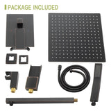 Shower System with Waterfall Tub Spout,12 Inch Wall Mounted Square Shower System with Rough-in W124381902