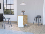 Cole White and Macadamia Folding Dining Table B062P175104
