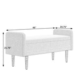 Teddy velvet storage stool, ,with storage space, suitable for apartments, living rooms and W487P205943
