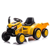 ZUN 12V Kids Ride On Electric Tractor Black Knight,Kids Ride On Toy.2WD,Non-skid tires, steering wheel, W1396P172856