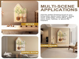 Adjustable 3-Color LED Sandstone Wall Decor with Simulated Green Plants - 3D Art Sculpture, Glass W2700P313032