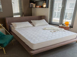 White Quilted Fitted Sheet, Fits Mattress Up to 15" Deep, 2/3-Piece Set, Queen 83674005
