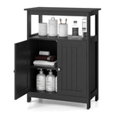 Black Bathroom Floor Cabinet Freestanding Storage Organizer 62241172