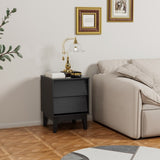 2 Set Nightstands Features Vintage-style and Bevel Design, Made of MDF, Mid Century Modern W578P192479
