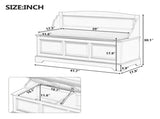Shoe Bench, Retro Shoe Storage Bench with Safe Soft-Close Devices, Storage Chest with Hidden Storage 87869983
