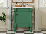 18-Inch Modern Bathroom Vanity with Sink, Modern Bathroom Storage Cabinet with Door, Freestanding N710P257401S