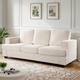 Modern Velvet Sofa, Comfortable 3 Seater Couch with Deep Seating and High-Density Foam, Loose Back B2735P292328