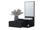 Elgin Floating Vanity with Included Mirror, Black B128P237188