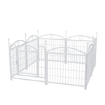 ZUN Dog Playpen Indoor 24 inch 8 Panels Metal Dog Pen Pet Dog Fence Outdoor Exercise Pen with Doors, W368P233997