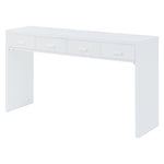 ZUN Modern Minimalist Console Table with Open Tabletop and Four Drawers with Metal Handles for Entry 98134293