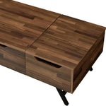 ZUN Walnut 1-Drawer Coffee Table with Lift Top B062P209120