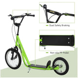 youth scooter is equipped Dual Brakes - Green 81191340