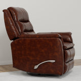 Global Home Swivel Glider Recliner with Manual Footrest In Brazil Cognac B339P333956