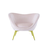 Modern Accent Chair for Living Room, Lounge Chair for Bedroom with Gold Metal Legs, Vanity Chair for N765P205107P