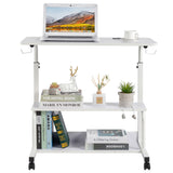 White Wood Grain P2 15MM Particle Board with Melamine Coating Adjustable Computer Desk with 3 USB 35777601