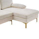 U-Shaped 4-Seat Indoor Modular Sofa Creamy-White 66522610