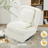 360&deg Swivel Rocking Single Sofa,Recliner Sofa, Manual Glider Rocking Armless W1628P264784