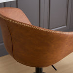 ZUN Adjustable Swivel Bar Stools, Mid-Century Modern PU Leather Upholstered Counter Height Bar Stool, W1143P173513