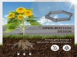 Grey 39x36 No-Screw Hexagonal Outdoor Planter Raised Garden Bed for Vegetables & Flowers 47981797