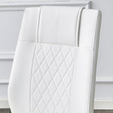 Modern dining chairs, dining room chairs, and golden leg cushioned chairs made of artificial W1151107095