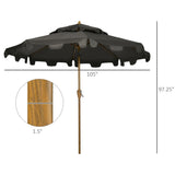 ZUN Outdoor beach umbrella/Sun Umbrella （Prohibited by WalMart） 21381669