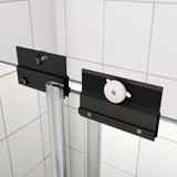 Bypass shower door, sliding door, with 1/4" tempered glass and Matted black finish 50-54"x70" W2122131035