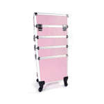 ZUN 4 in 1 Aluminum Cosmetic Makeup Case Tattoo Box Pink 21663962