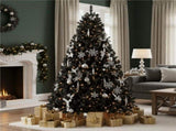 Clear Prelit Incandescent Black Hinged Spruce Artificial Christmas Tree, 6' 85568190