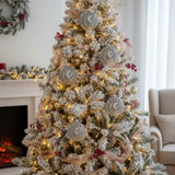 6PCS Set 3.9" Christmas Tree Ornament Balls Hanging Glass Holiday Decor for Party Tree Decorations 30503355