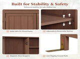 (With Assembly Video) TOPAMX Potting Bench with Hutch, 65" H Solid Fir Wood Garden Workstation, N717P404330D