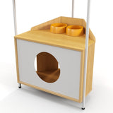 Corner Cat Tower, Cat Tree with Scratching Post, Cat Condo with Feeding Station and Climbing W1687106555