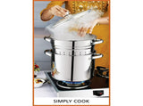 4-Piece Stainless Steel 8 qt Cooker Multipot Set 37808822