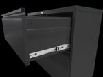 ZUN Lateral File Cabinet 4 Drawer, Black Filing Cabinet with Lock, Lockable File Cabinet for Home 25403782