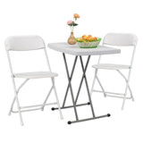 76*50*70.5cm Liftable Garden Plastic Table White 57303780
