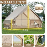 Inflatable Tent With Pump,Glamping Tents For 4-6 Person, Easy Setup 4 Season Waterproof Outdoor 66179239