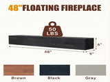 48" Rustic Wood Fireplace Mantel,Wall-Mounted & Floating Shelf for Home Decor 16238283