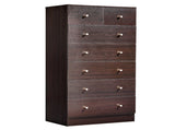 6-Tier 7-Drawer Cabinet with Matte Gold Handles Particleboard Melamine-Coated Storage Cabinet 49539808