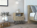 Light Oak 1-Shelf 1-Drawer Nightstand B06280480