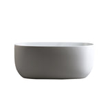 51'' Freestanding Bathtub Resin Stone Soaking Bathtub Solid Surface Modern Tubs with Overflow and W2753P191225