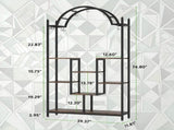 Tall Arched Plant Stand with Hanging Hooks 74.8 Inch 12775302