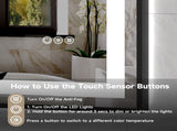 72x36" Black Eco-Friendly Silver Mirror Dual LED Light Strips Front and Back LightingUnable to ship 68199118