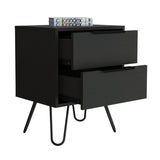 Nuvo Nightstand,Two Drawers, Hairpin Legs B128P148765