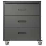 ZUN Heavy-Duty Metal Storage Cabinet with Wheels - 3 Drawer Tool Cabinet for Garage, Office, and Home T2398P242683