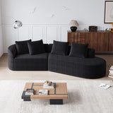 Modern Upholstered Oversized Sectional Sofa, 112-Inch Chenille 4-Seater Extra Deep & Wide Seat W834P323320
