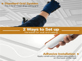 12 Pack 24" x 24" PVC Drop Ceiling Tiles, Waterproof 3D Textured Ceiling Panels for Home Office 10415665