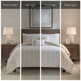Full/Queen 3 Piece Cotton Yarn Dyed Duvet Cover Set B03595780