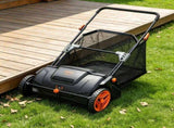 21" Push Lawn Sweeper with 2 Brushes, Heavy Duty Steel & Plastic Wheels, 3.5 cu. ft. Leaf Collector 87169589