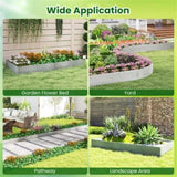 Galvanized Metal Landscape Edging Includes 6 Flexible Panels 30239382